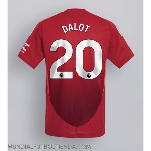 Camiseta Manchester United Diogo Dalot #20 Primera Equipación Replica 2024-25 mangas cortas